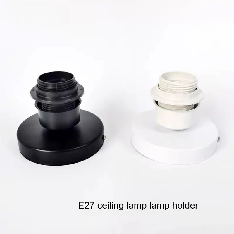 1PCS Black E27 Ceiling Screw Universal Lamp Holder Surface Installation Simple Household Ceiling Hanging Lamp DIY Accessories