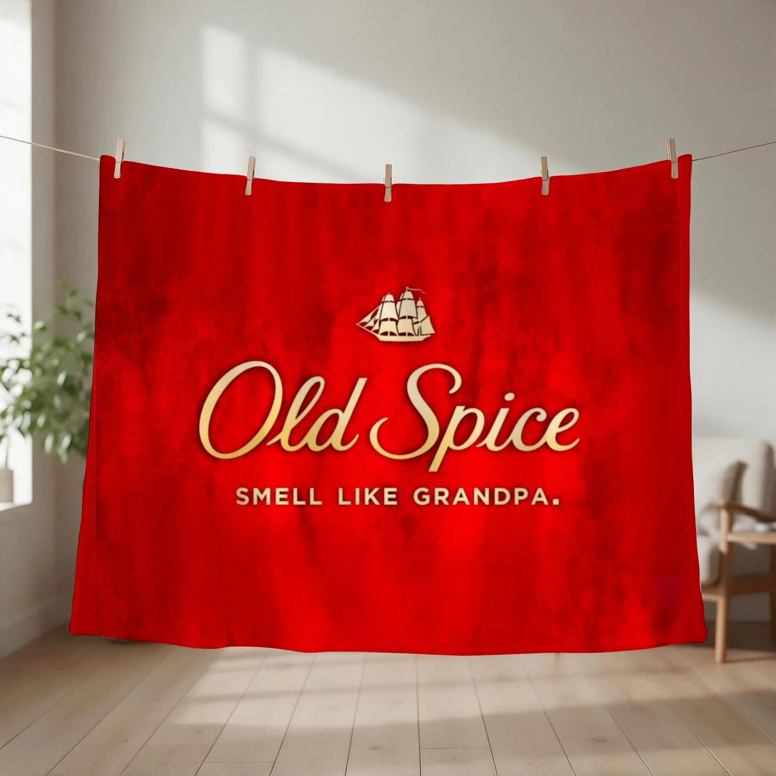 Old spice Throw Blanket couch cozy soft plush fuzzy picnic outdoor blanket