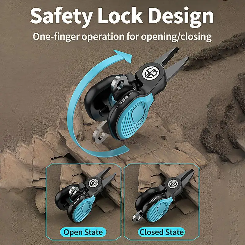 Portable Stainless Steel Fishing Lure Shears Serrated Blade Cut PE Line Mini Outdoor Fishing Accessory view 5
