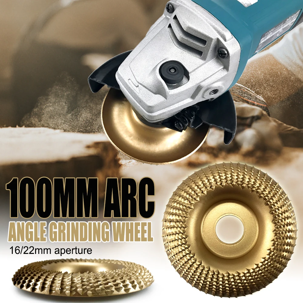 16/22mm Aperture 100mm Arc Angle Grinding Wheel Woods Shaping Grinding Discs Woodworking Sanding Wheel Rotary Abrasives