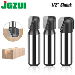 Shank Round Nose Wood Cutter, Bowl e Tray Router Bit, Groove Head, Woodworking Tools, Carving Cutting Tool, 12mm, 1 in, 2in