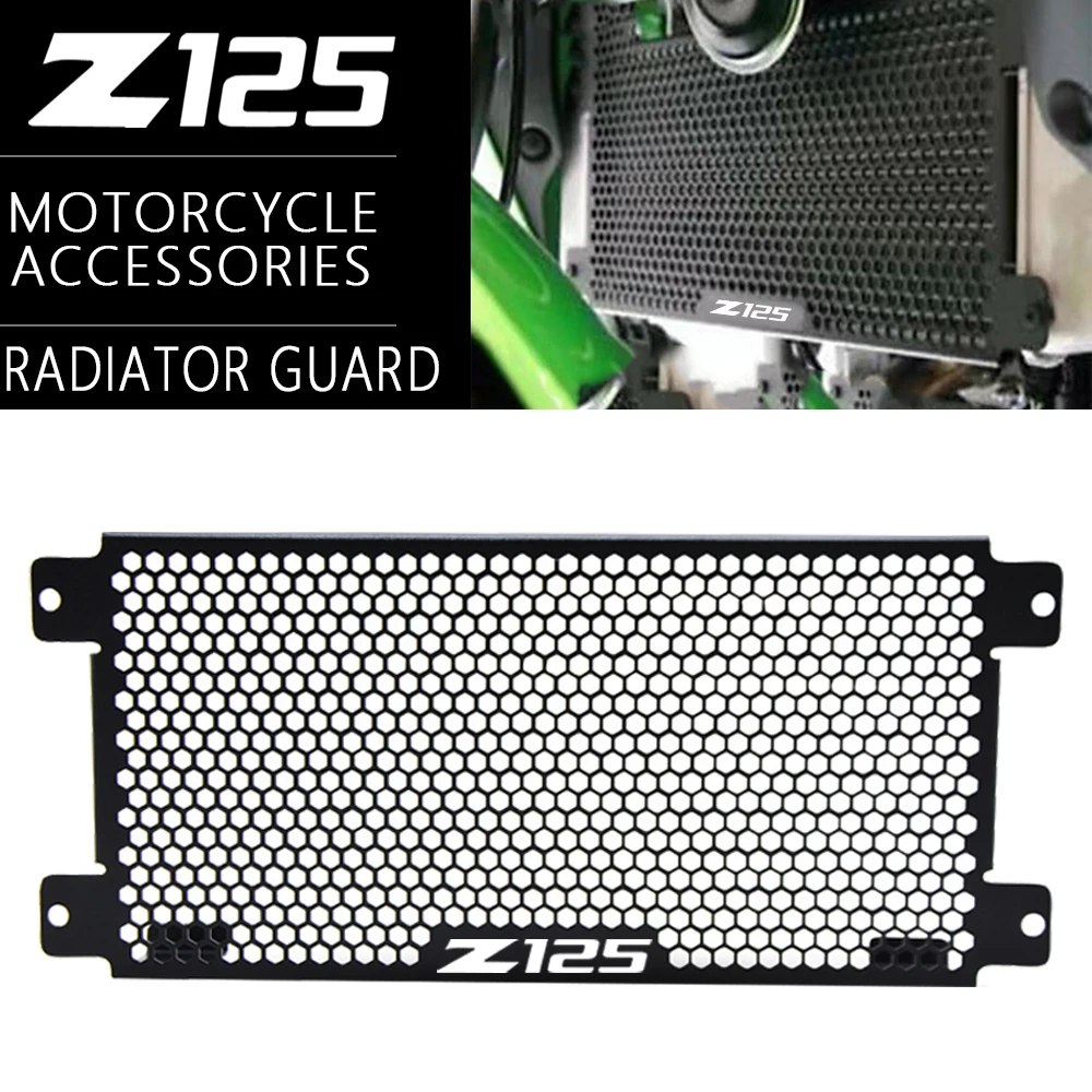 Motorcycle Accessories Radiator Water Cooler Grille Guard Cover Protector CNC Aluminium For Kawasaki Z125 Z 125 Z-125 2022-2023