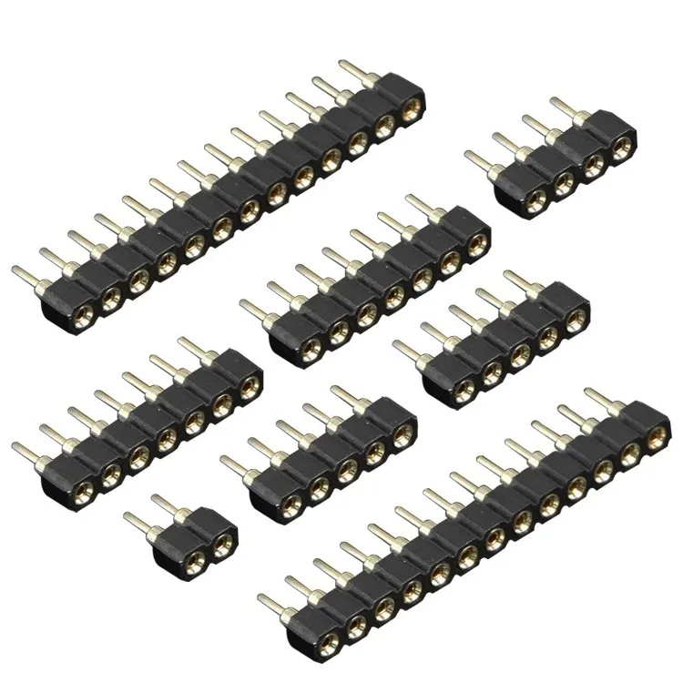 

1000pcs 2.54mm Spacing Single Row Round Gold Plated Pin Female 3mm Plastic Height Crystal Oscillator Terminal