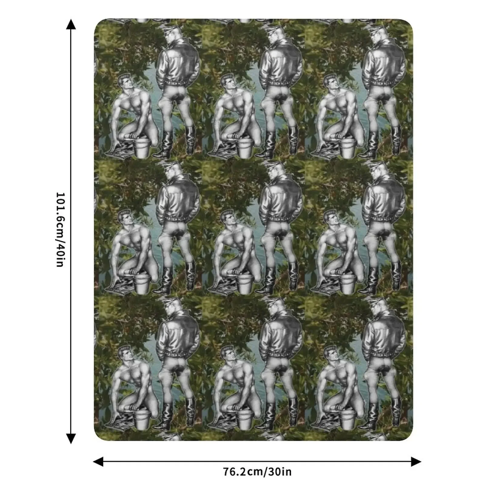 Tom of Finland Riverside Physique Pictorial Throw Blanket for sofa Hairy Vintage Blanket