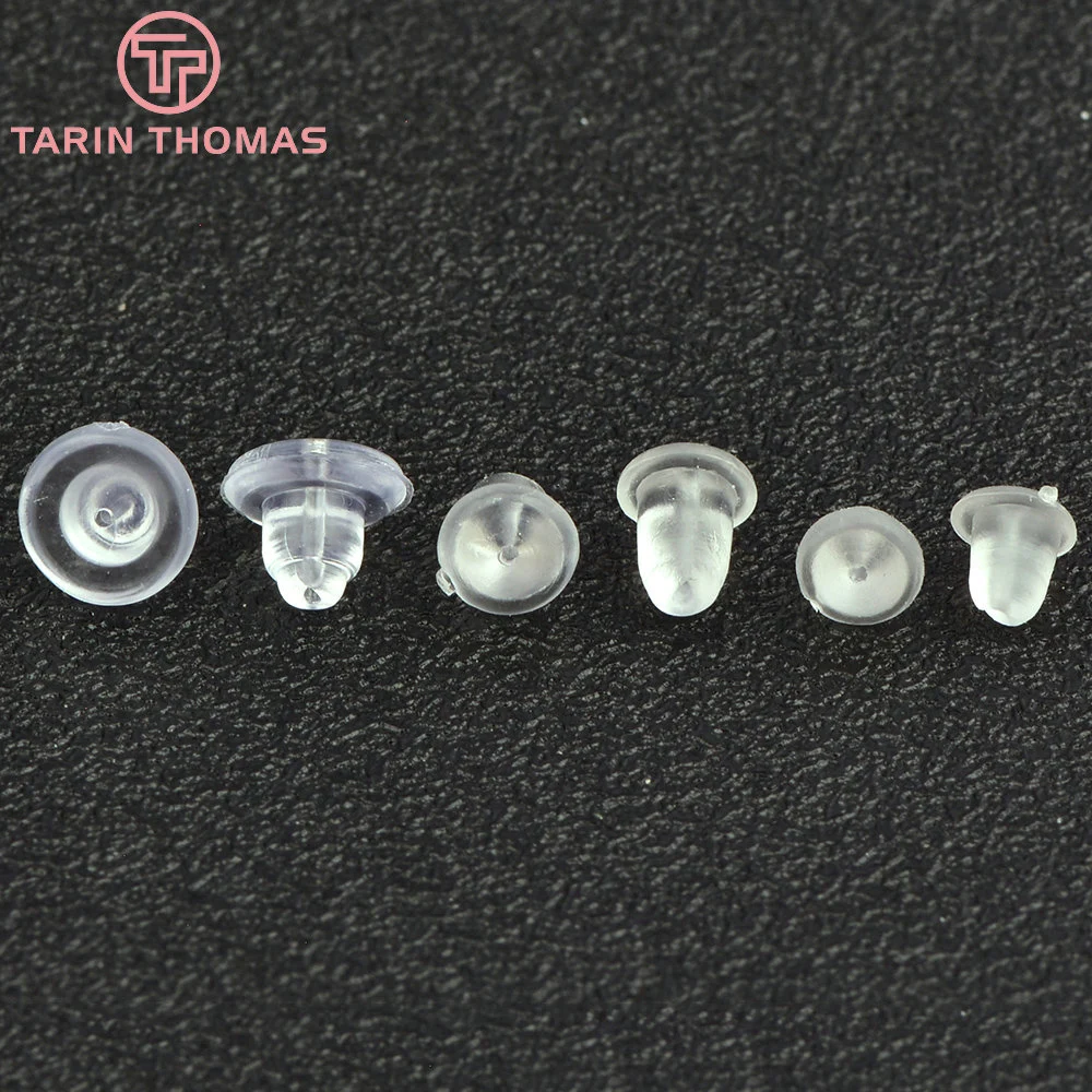 (4090) 100PCS 4x5MM 5x6MM White Rubber Earring Back Diy Jewelry Findings Accessories Wholesales