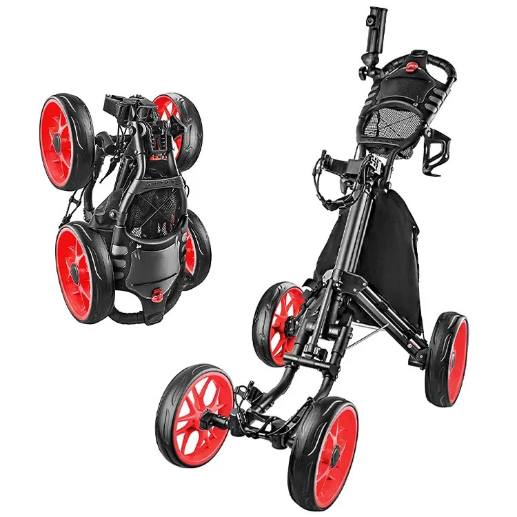 

Cheap 4 Wheel Golf Push Cart Folding Electric Golf Trolleys