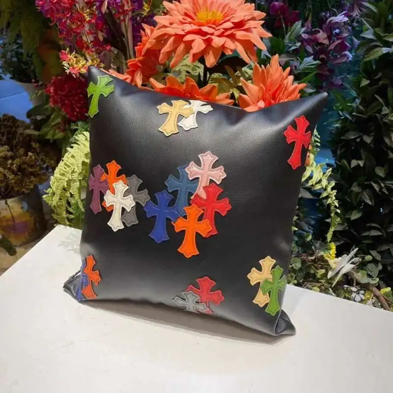 مقعد جلدي أمريكي فاخر خفيف بغرز متقاطعة، مقعد تغيير الأحذية لغرفة المعيشة المنزلية، مقعد مكياج، وسادة أريكة