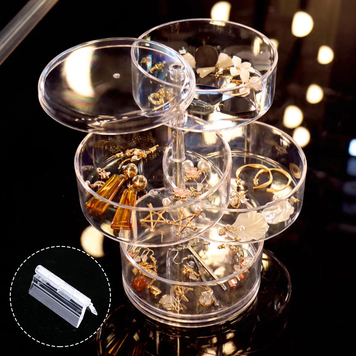 

10pcs Transparent Transparent Gift Box Heavy Duty Wooden Box Small Acrylic Acrylic -Hinge Hinge Clear Hinge