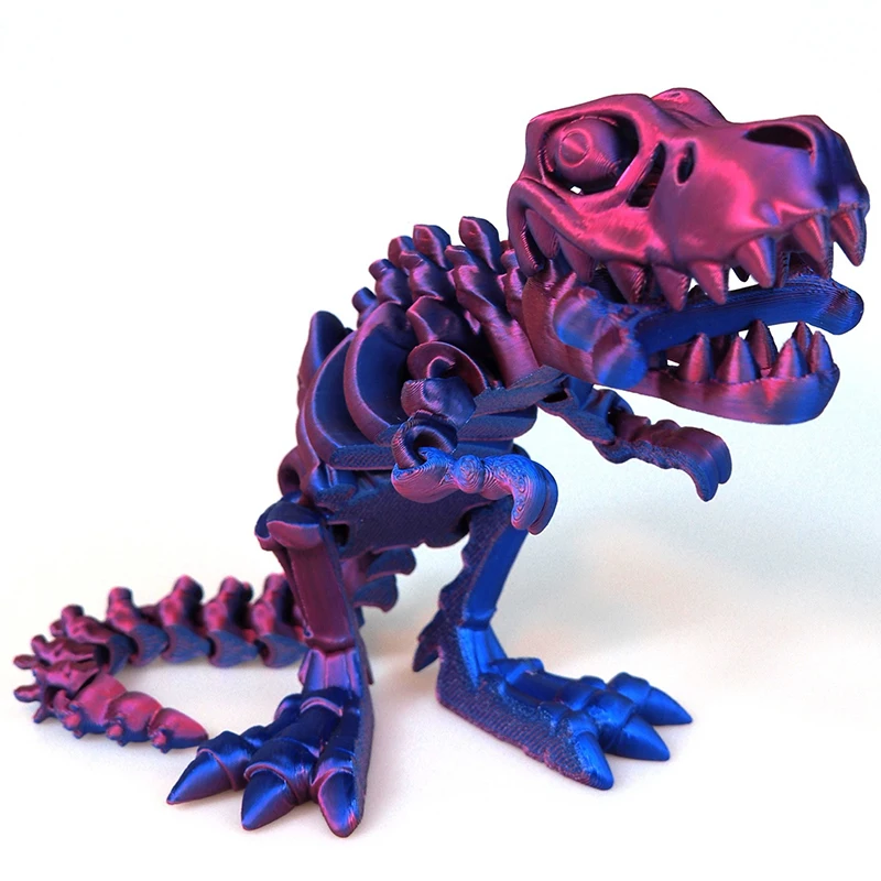 One piece skull tyrannosaurus rex joint can move freely, large mouthed dinosaur figurine model 15CM dinosaur model figurine