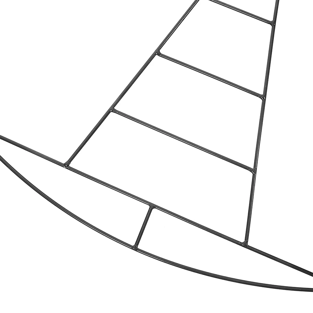 

4Pcs Witch Hat Wreath Frame Iron Craft Making Rack for DIY Floral Garlands Holiday Party Decor Hanging Accessory