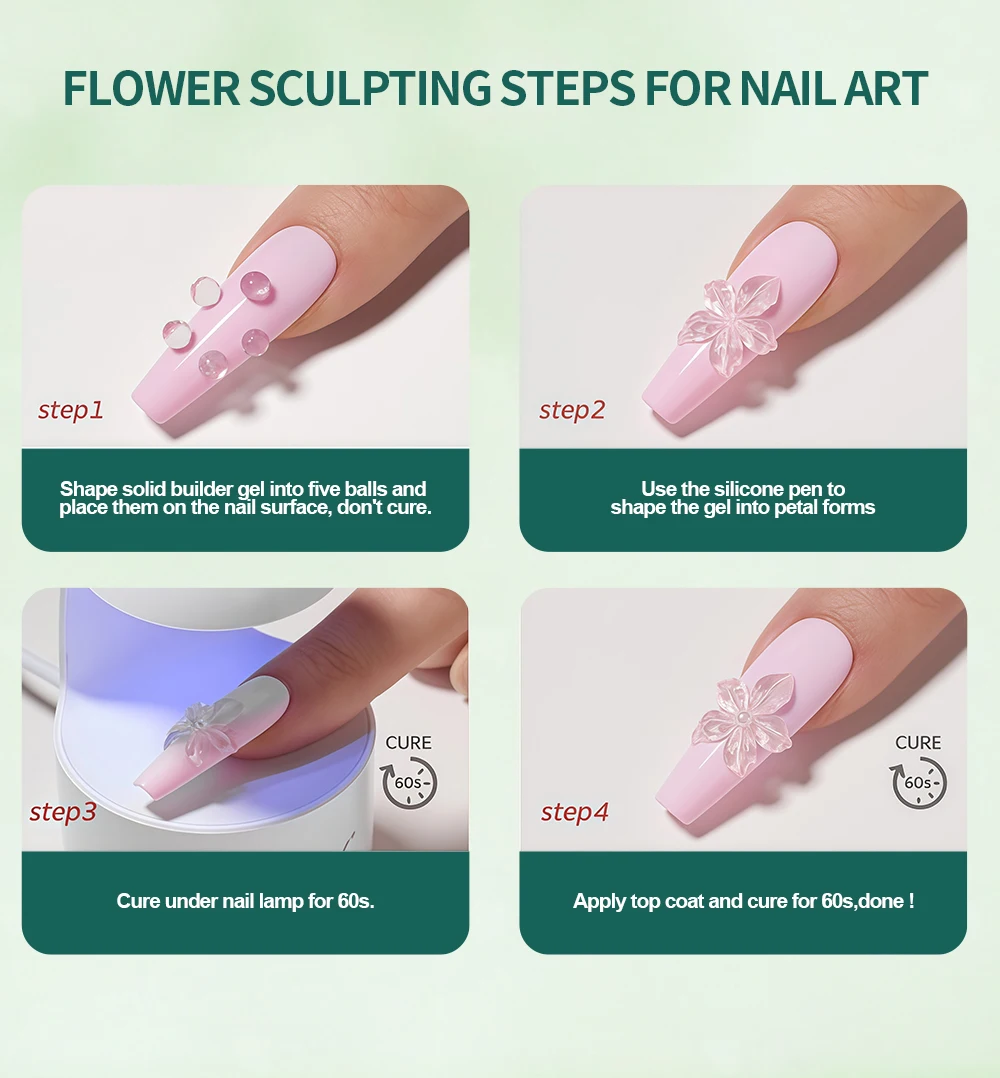 Nailpop Nicht klebriges, ausziehbares Gel ohne TPO/HEMA für Kristall-Nagelspitzen, Bildhauerei und selbstklebende Haftung von Strasssteinen, langlebiges Heimwerken – Detail 6