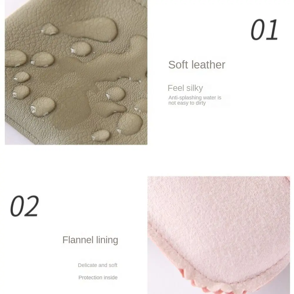 Tas Lipstik Otomatis Tutup Sendiri, Organizer Kosmetik Mini Sederhana, Kantong PU untuk Perjalanan, Tas Kecil untuk Kunci