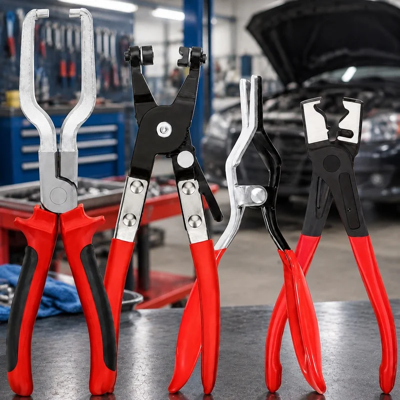 Heavy-Duty Fuel Line Disconnect Pliers and Hose Clamp Extractor Tool Kit for Vehicle Maintenance