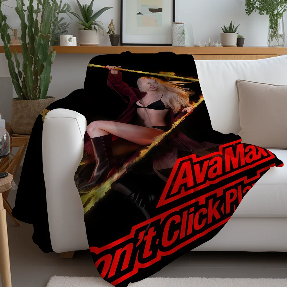 بطانية المغني Ava Max لا تنقر على اللعب دافئة وناعمة مناسبة لغرفة النوم وغرفة المعيشة والأريكة والسرير والمكتب والسفر والتخييم