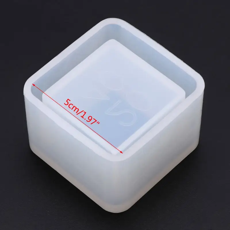 ZB for Creative Square Small Flowerpot Silicone Mould Storage Box Handmade Making Crafts Crystal Epoxy Mold Art Craft Decor