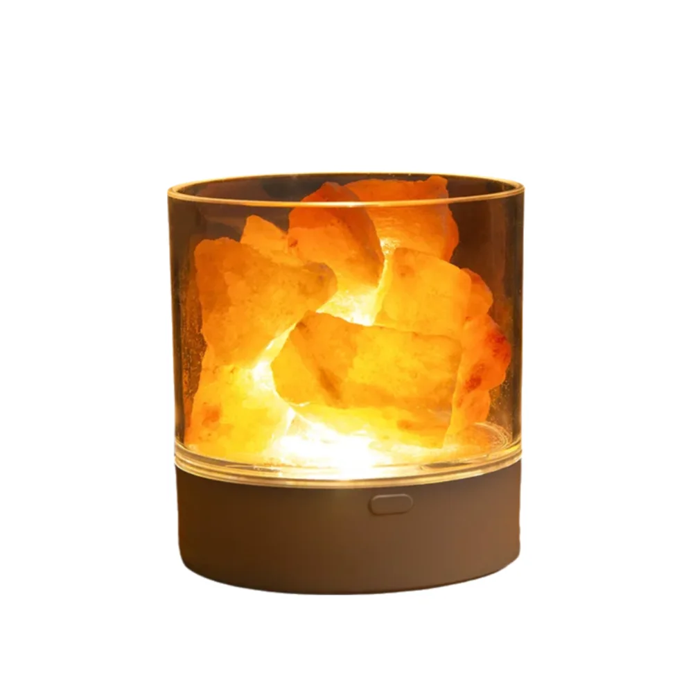 Himalayan Salt Lamp Natural Negative Ion USB Charging 7-Color Night Light