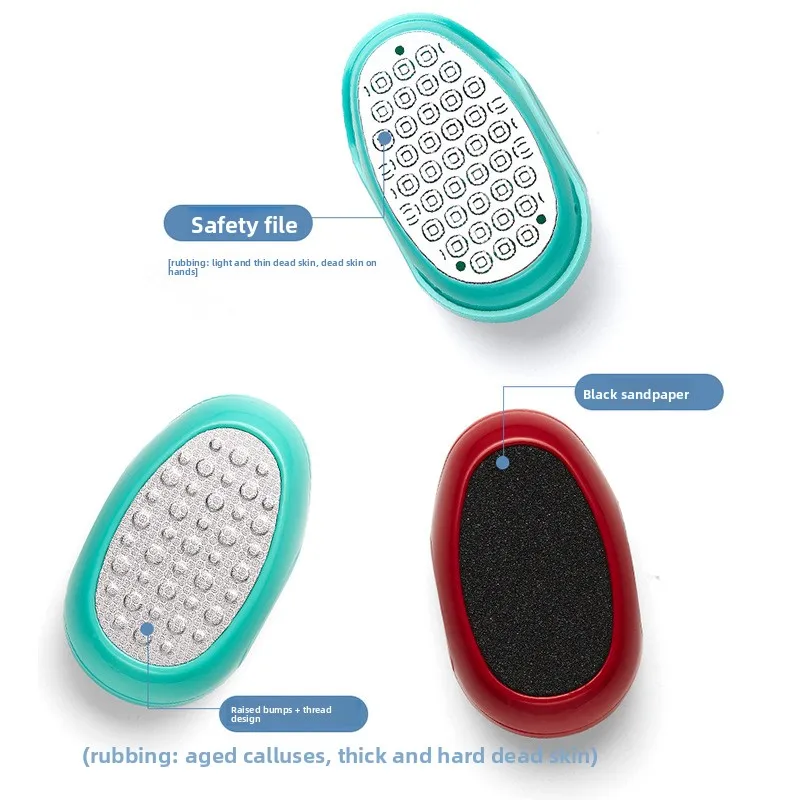 Broyeur de pieds domestique pour frottement des pieds, élimine les peaux mortes, les callosités des pieds cornées, lime trois en un en acier inoxydable