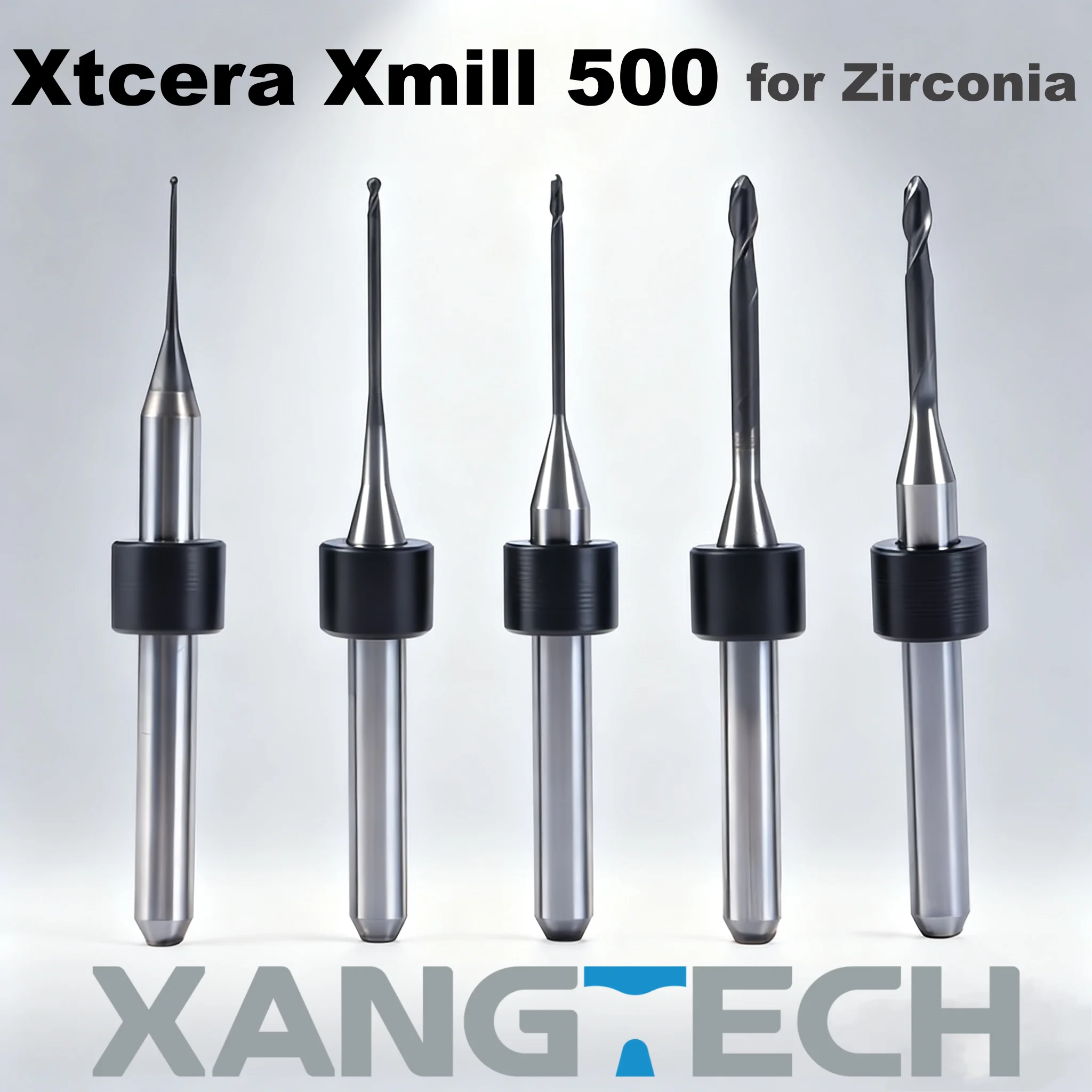 XANGTECH Xtcera Xmill 500 Zirconia Milling Burs Dental Tools CAD CAM Drill Bur Dental Milling Cutters Dental Lab
