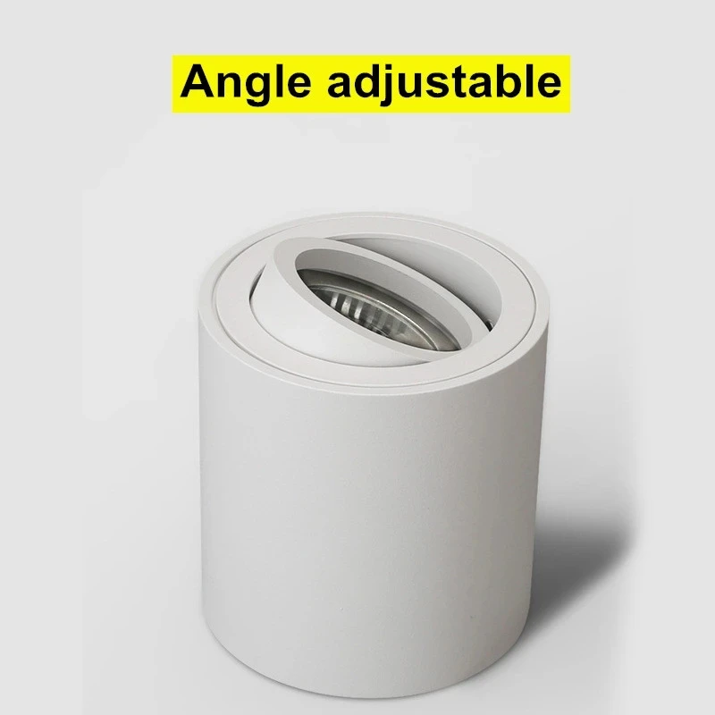 Adjustable LED Round Surface Mount Downlight 9W 12W 15W GU10 Fixture Cylinder Ceiling Down Spot Light Bedroom Lamp