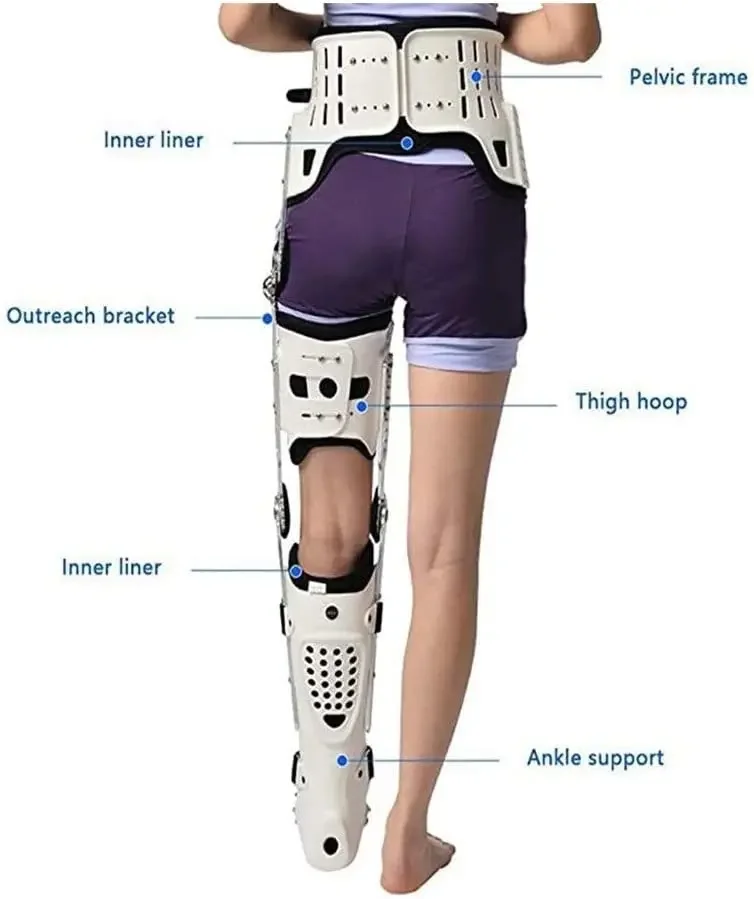 HKJD bilateral adjustable hkafo brace hip knee ankle foot brace orthosis Hinged hkafo orsitis brace