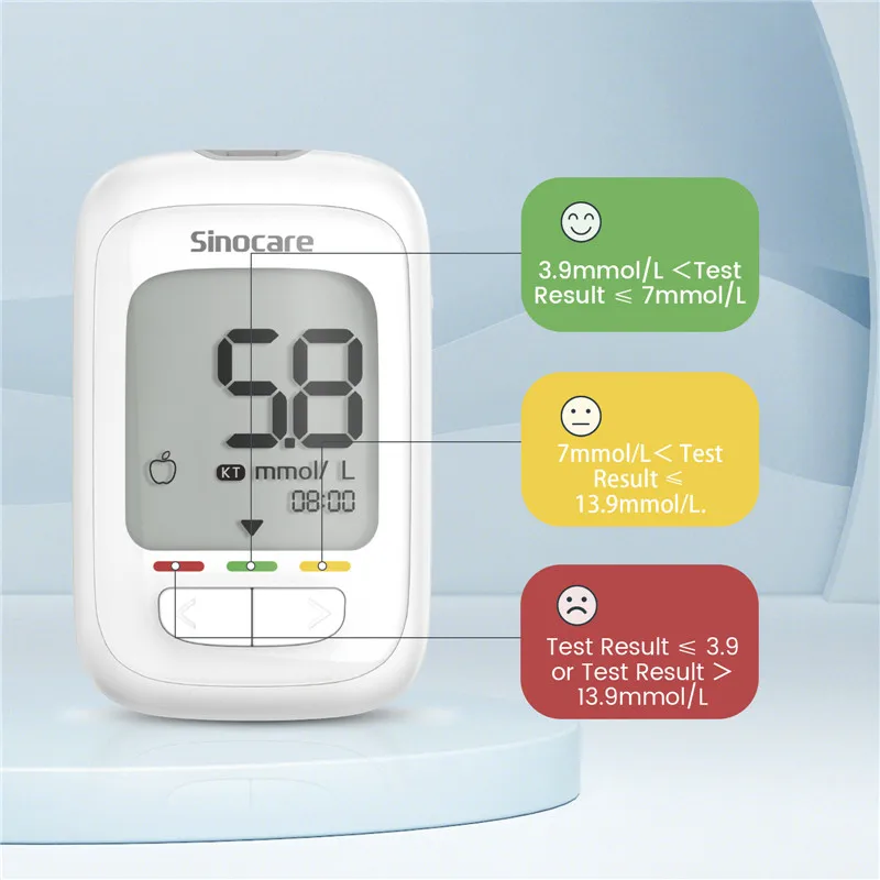 Sinocare Safe AQ Pro I Blood Glucose Meter Glucometer Kit Diabetes Tester Medical Blood Sugar Meter or Only Test Strips Lancets