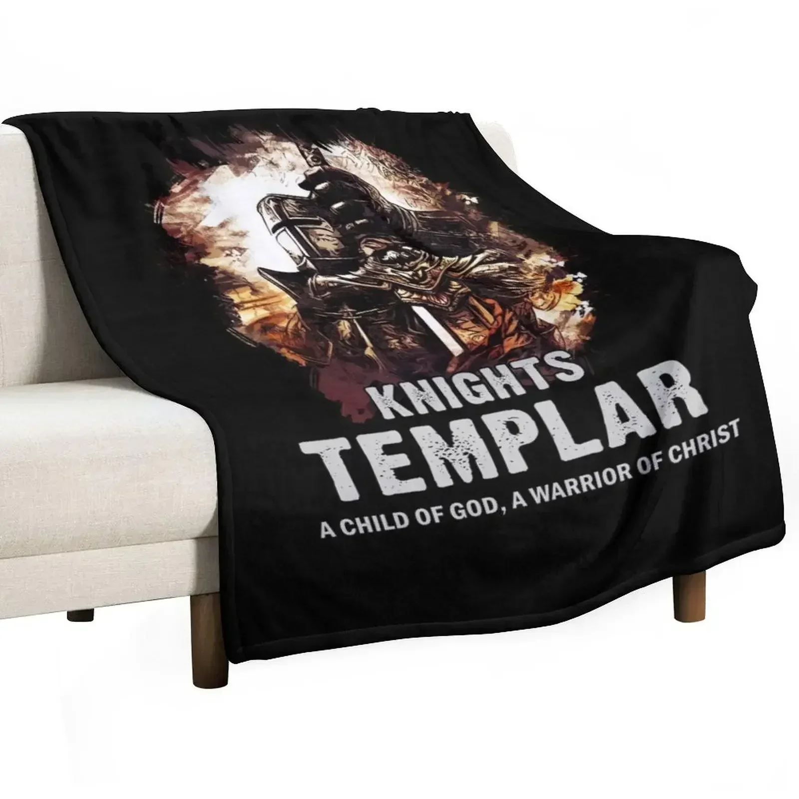 

Knights Templar Motto A Child of GOD a Warrior of CHRIST Throw Blanket Bed Summer Beddings Bed covers Blankets