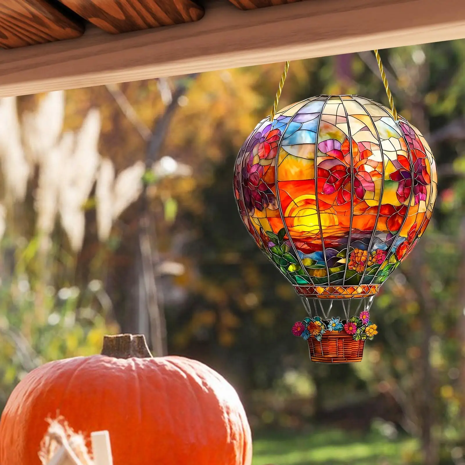 Sun Catcher Raam Muur Ophangbaar Gekleurd Decor 2D Platte Acryl Heteluchtballon Zon Catcher Raamdecoratie voor Huis Tuin