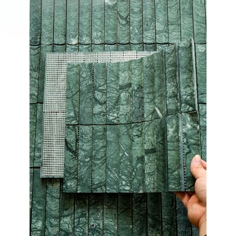 Dark green marble arc mosaic vintage restaurant wall tiles