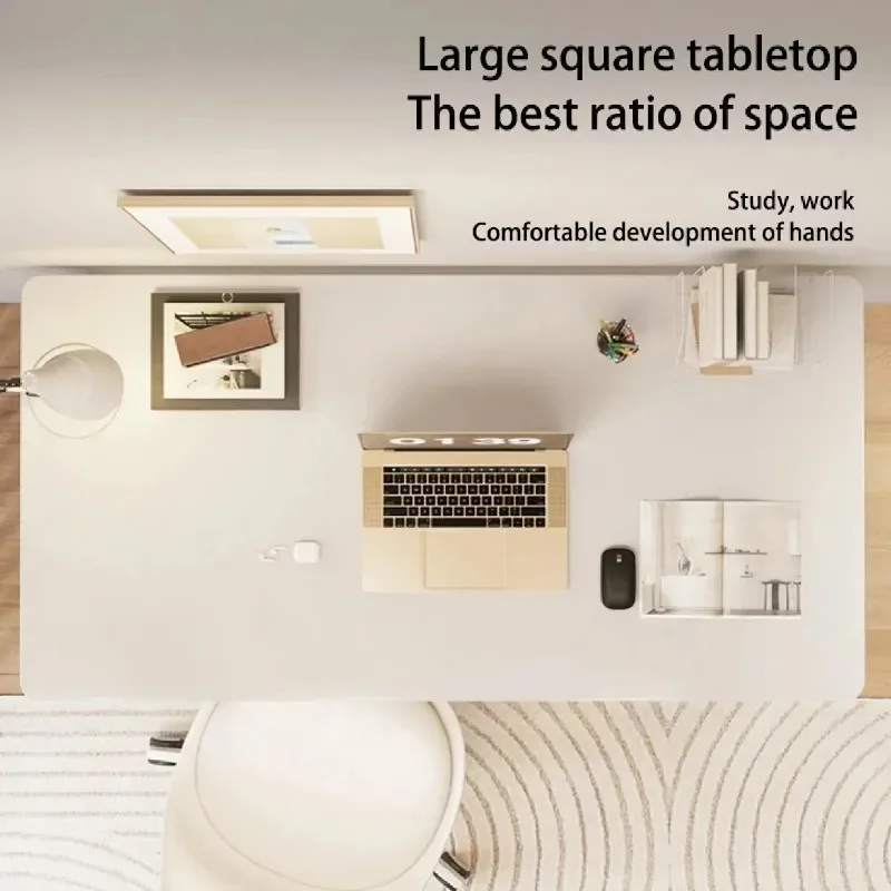 Computer Desk Modern Simple Style Desk for Home Office, White Small Writing Table Study Corner Work Desk for Bedroom