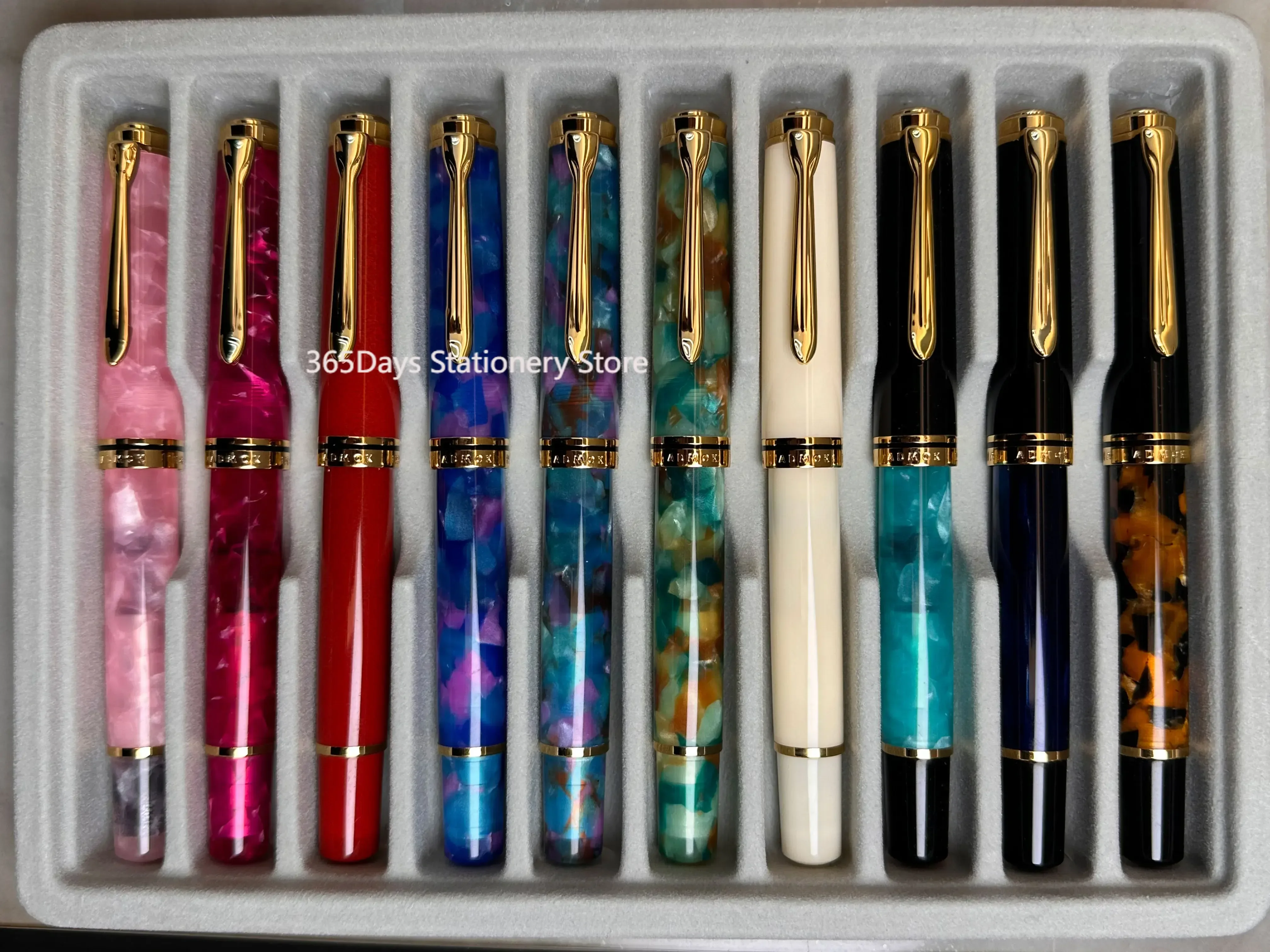 New Color ADMOK M800 Smooth Acrylic Piston Fountain Pen BOCK/Schmidt Soft No.6/35# Nib Inking Students Writing Gift Pen