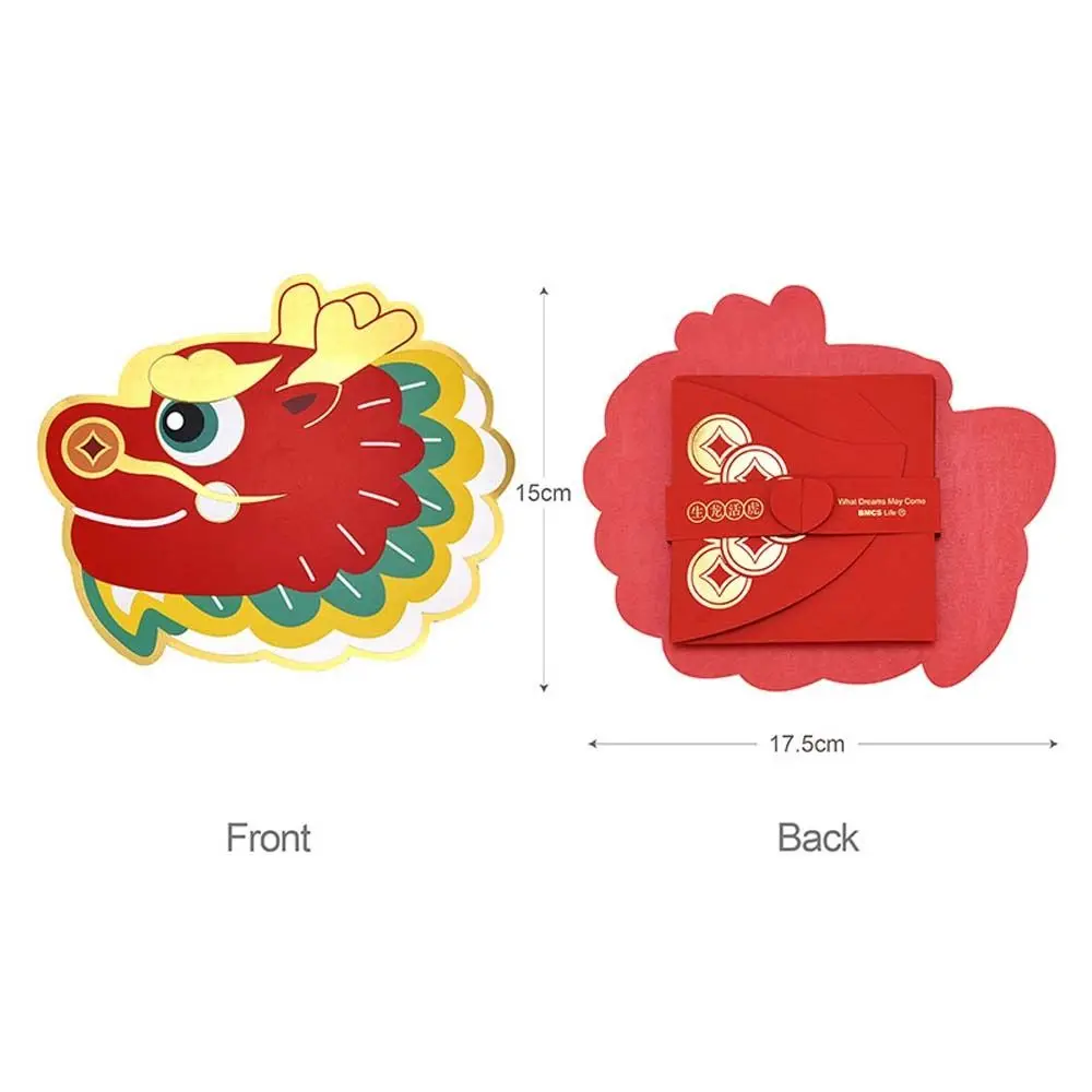 DIY Card Packing Chinese Folding Red Envelope 2024 Chinese Dragon Year Chinese New Year Decorations Folding Lucky Money Pocket