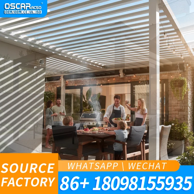High Quality Customized Aluminum Pavilion for Backyard Garden Perfect for Outdoor Relaxation and Family Gathering pergola