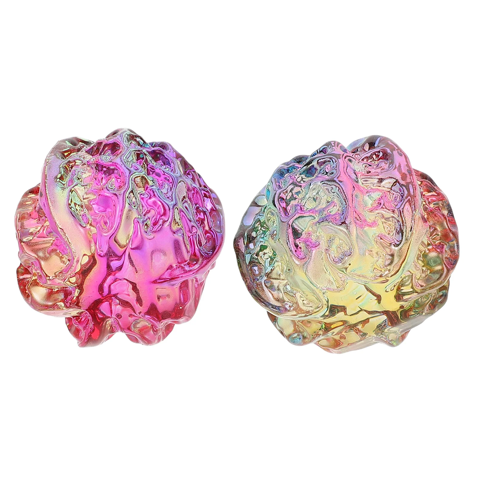 

Crystal Walnut Handball Miniature Glass Nuts Realistic Simulation Fitness Massage Home Decor Artisan Craft Display