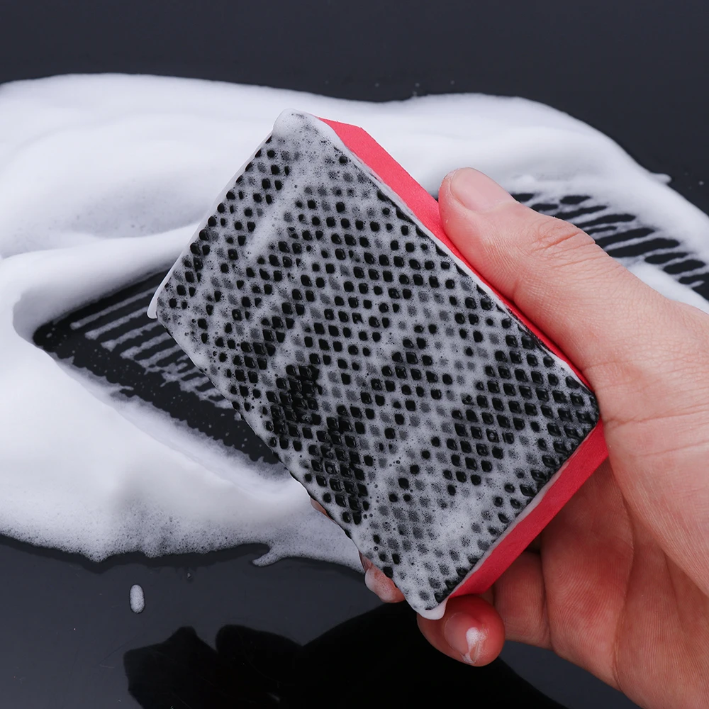 Vehicle Cleaning Brush Car Wash Sponge Wax Polish Pad Clay Rub Block Eraser Automotive Washing Tool