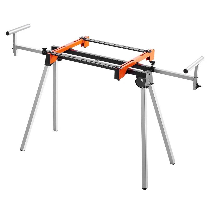 300/330/550lbs Miter Saw Stand Load Capacity Steel Collapsible Stand Miter Saw w Brackets Clamps Adjustable Length