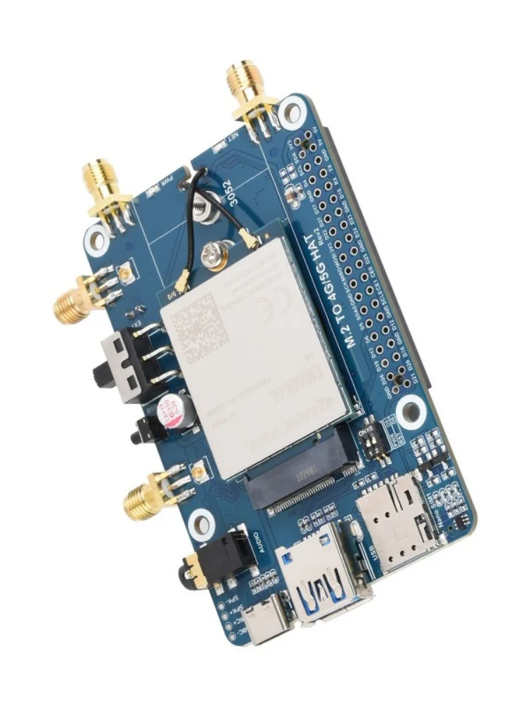 Raspberry Pi LTE Cat 6 Communication HAT, LTE-A Global Multi-band, GNSS Positioning, comes with EM060K-GL Module