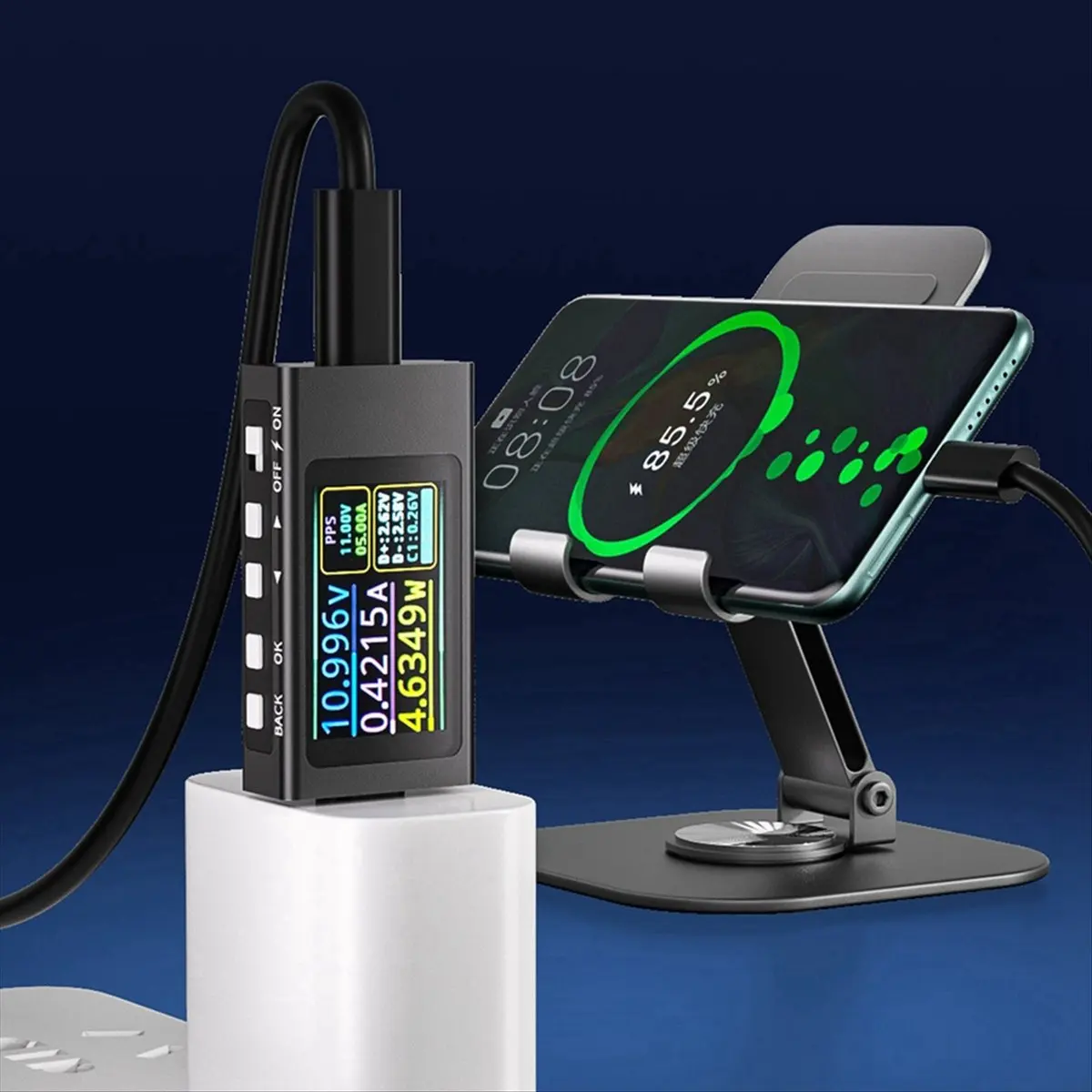 

KWS-X1 Power Meter Type-C Tester Multifunction Digital Display DC Voltage Ammeter Power Meter for Electrician Tool