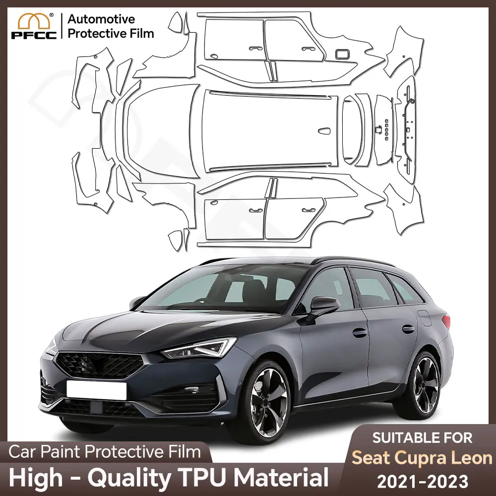 

For Seat Cupra Leon 2021 2022 2023 TPU Paint Protection Film Body Sticker Anti-scratch Protective Transparent PPF Accessories