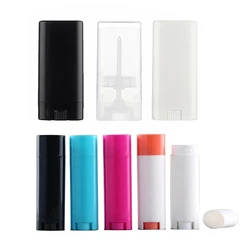 20Pcs 5g 15g Plastic Deodorant Container 0.5Oz BPA FREE Empty Oval Lip Balm Tube Balm Container for Lipstick Crayon Chapstick