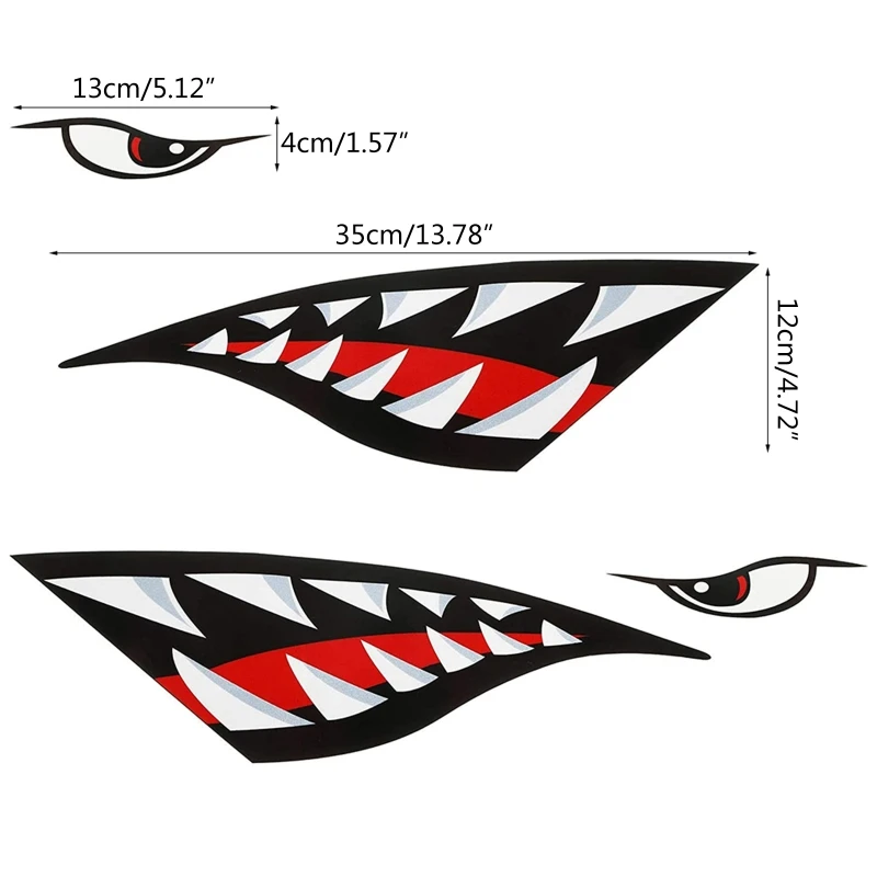 Shark Sticker PVC Decoration Reflective Decal Waterproof DIY Stickers Rowing Kayak Boat Vinyl Sticker For Label view 6
