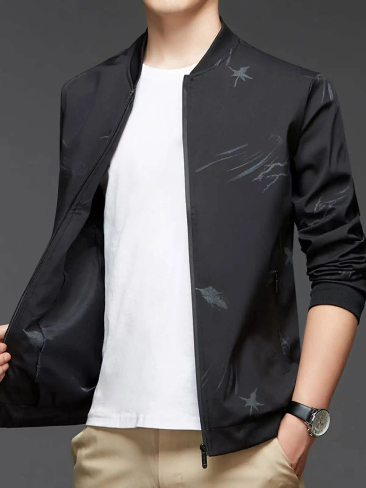 

Весенне-осенняя повседневная бейсбольная куртка Hatl, мужская облегающая молодежная модная корейская верхняя одежда с камуфляжным цветком Jae