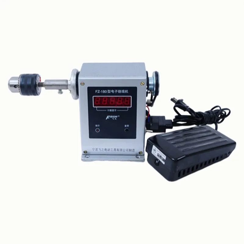180 Adjustable Electric Winding Machine, Electronic Counter Wire Winder, Handheld Coil Winding Tool With Chuck For DIY Electroni