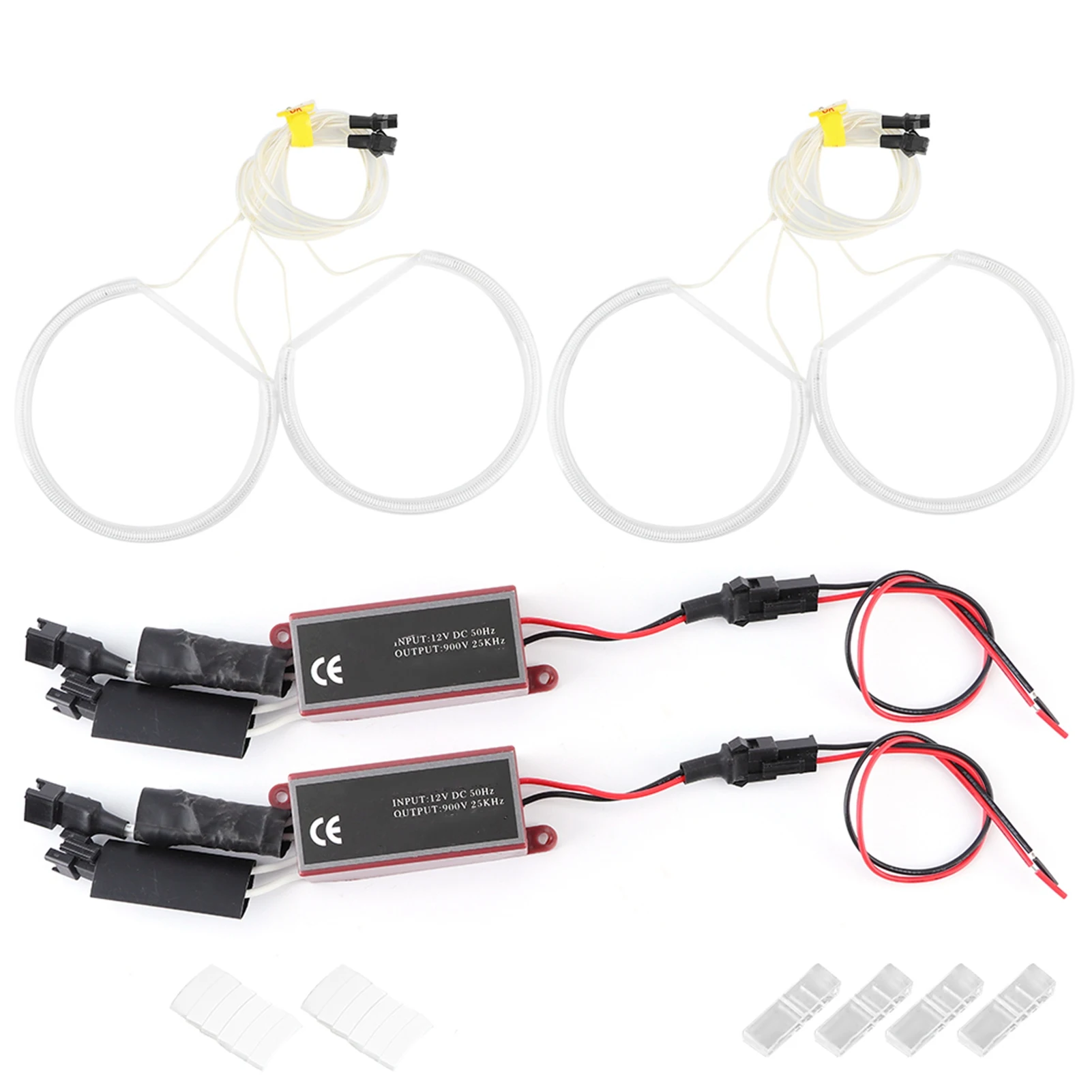 

Angel Eyes Headlamp, 4pcs/set CCFL LED Car Headlight Angel Eyes Lamp Kit Refitting Fit for E36 E38 E39 E46