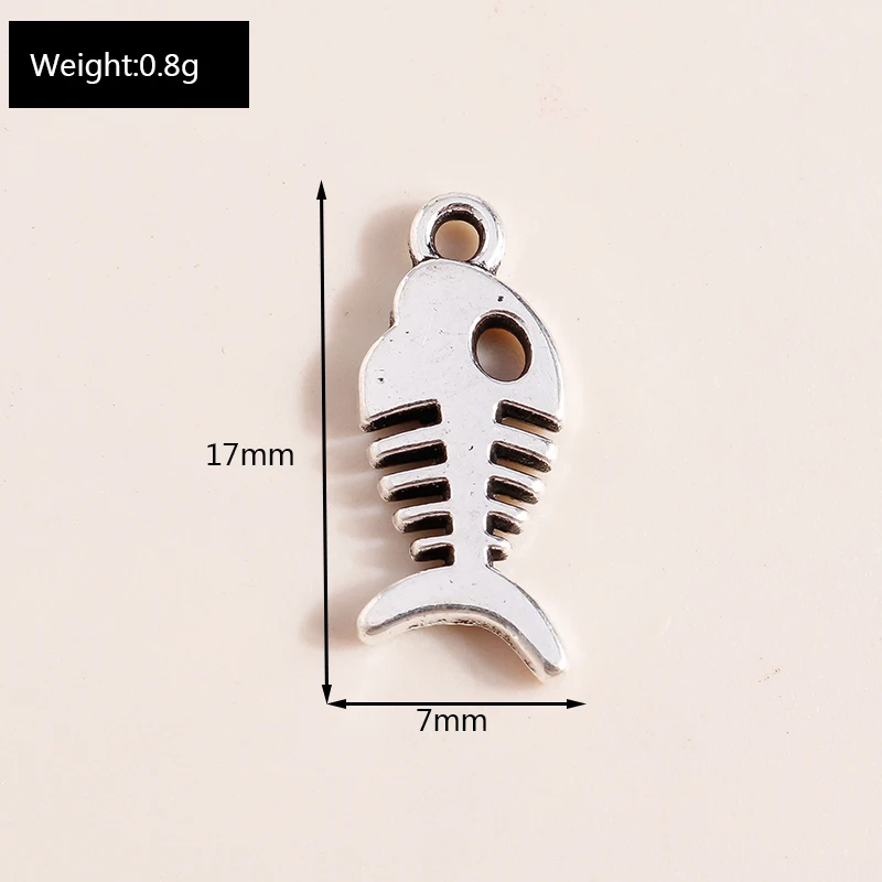 Leslie 30 Stück Metall-Meerestier-Anhänger aus Legierung, Seepferdchen, Fisch, Seestern, Muschel-Anhänger für DIY-Schmuckherstellung, Armband, Halskette – Detail 11