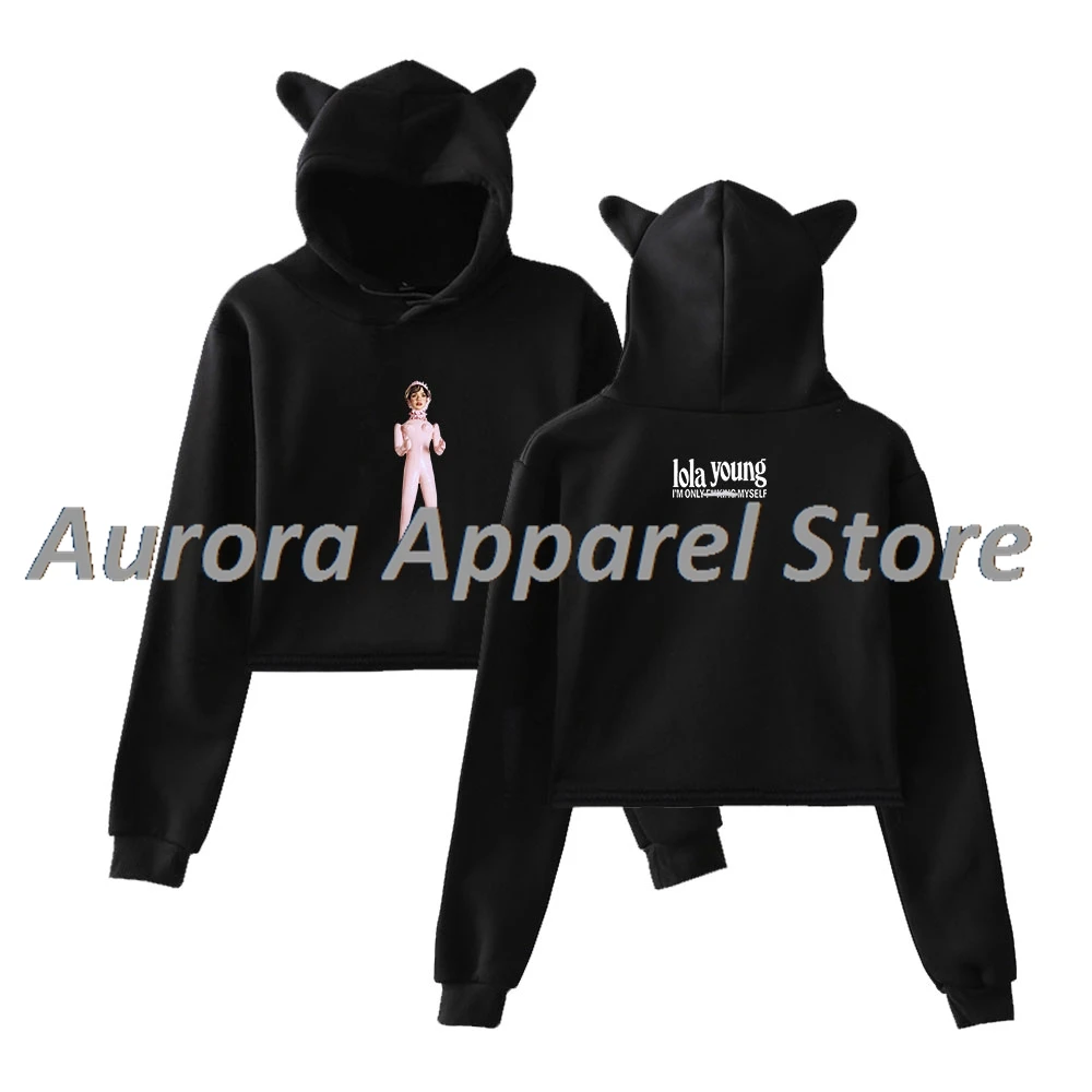 

Lola Young I'm Only F Myself Merch пуловер женская толстовка с кошачьими ушками футболка с длинными рукавами