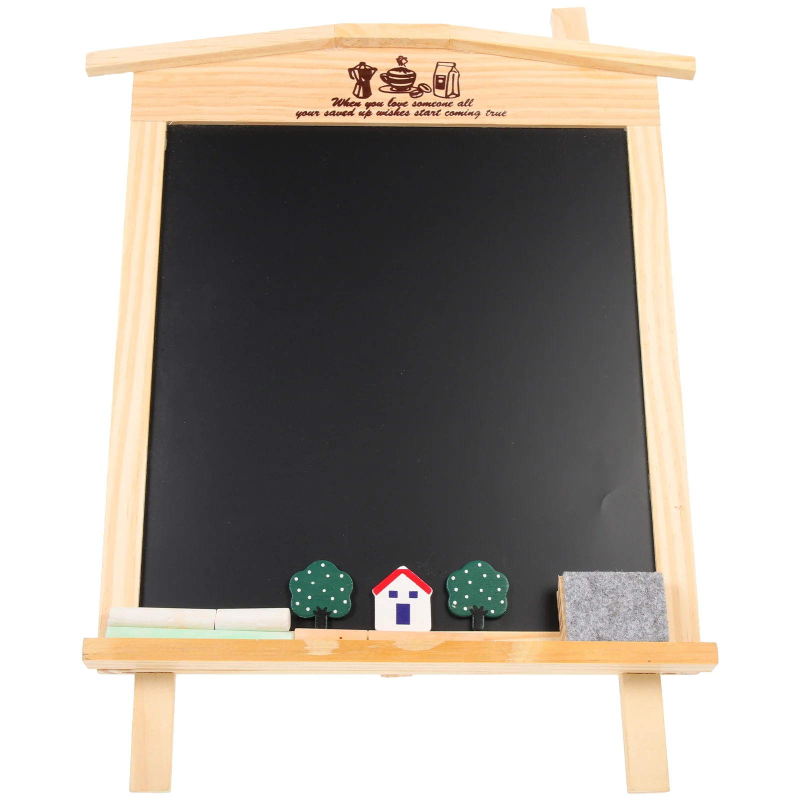 

1Set Wooden Hanging Chalkboard Smooth Surface Small Blackboard Message Board Desktop Decor DIY Signboard for Wedding Coffee Shop