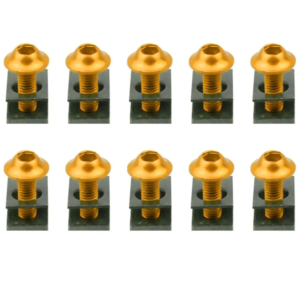 10PCS Multi-Color Fastener Clips Aluminium Motorcycle Fairing Bolts M5 Screws & Nuts Spire Speed Motobike Accessories