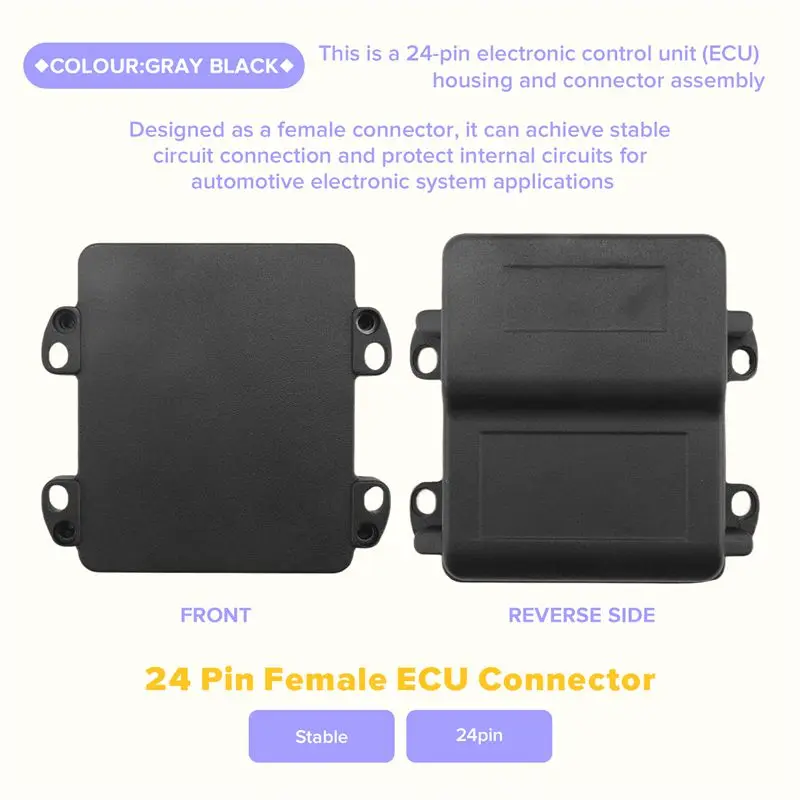 A25P Aluminum Alloy Shell ECU Circuit Board Connector 24Pin Automotive Motor Car Controller Fit