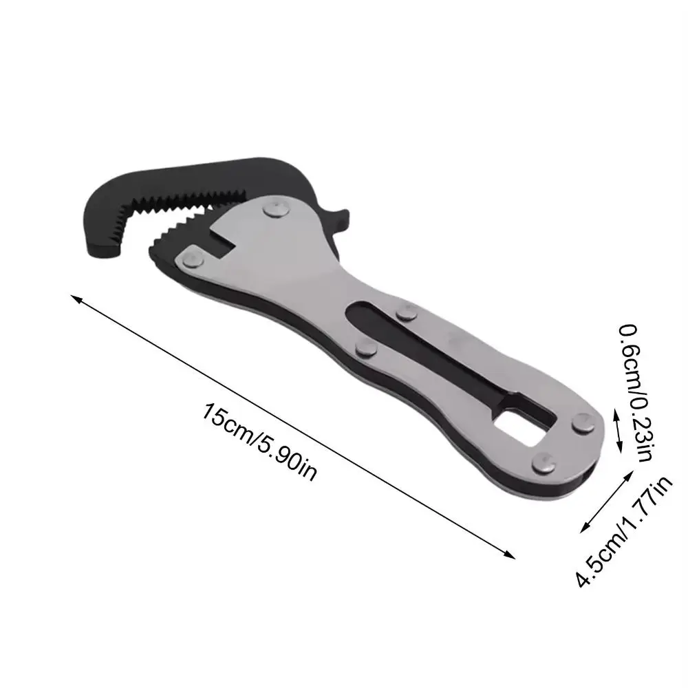 Non-Slip Handle Adjustable Wrench Short Handle Ergonomic Design Small Wrench Rough Wrench Lightweight Multifunctional Wrench