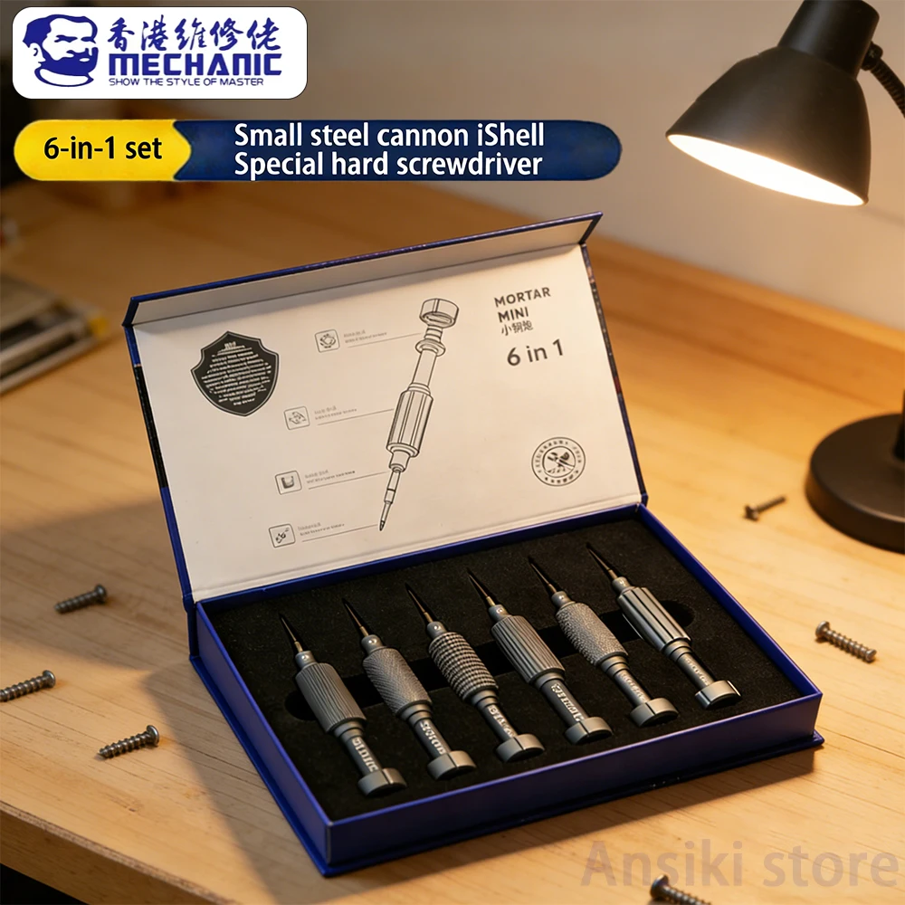 MECHANIC 6 in1 Precision Screwdriver Set IShell MAX Magnetic Bits for Phone Watch Tablet Delicate Electronics Disassembly Repair